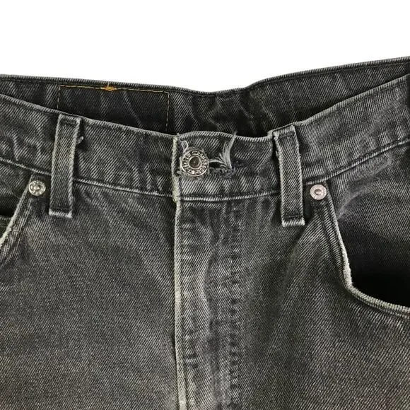 Levi's 505 Jeans Mens Sz 34x30 Black Denim Straight Leg Pants Regular Fit Cotton